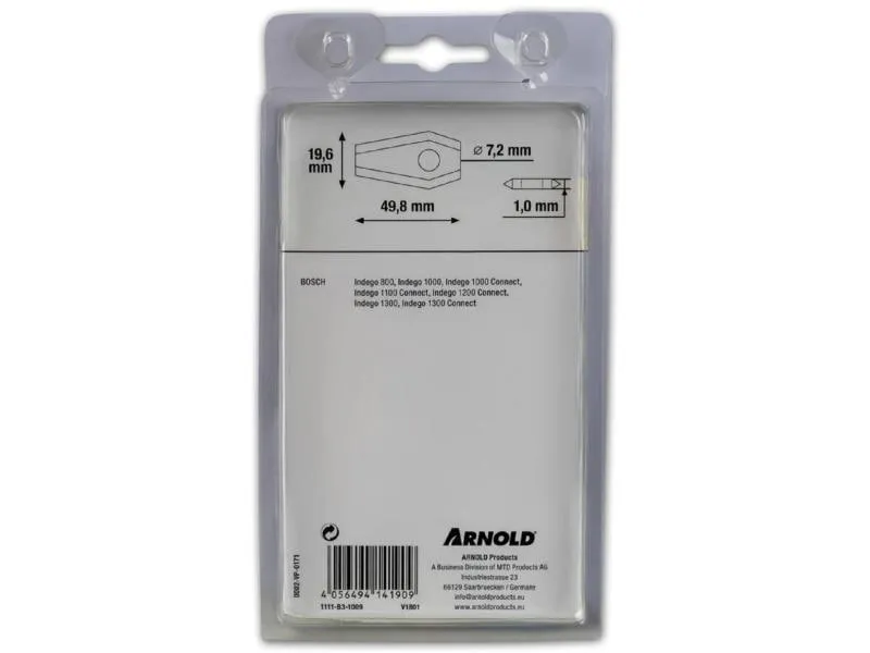 Arnold Ersatzmesser TiN-Cut AR2 Bosch Indego Arnold Ersatzmesser TiN-Cut AR2 Bosch Indego