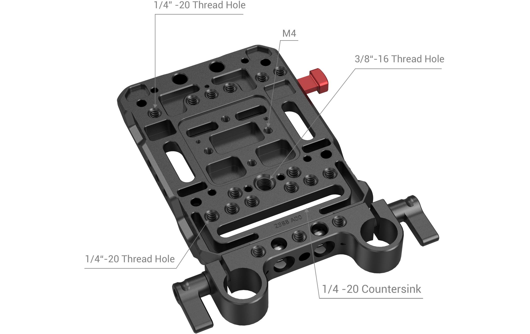 Smallrig Videokamera-Akku VB99 Pro Kit Akkuplatte mit Stangeklemme