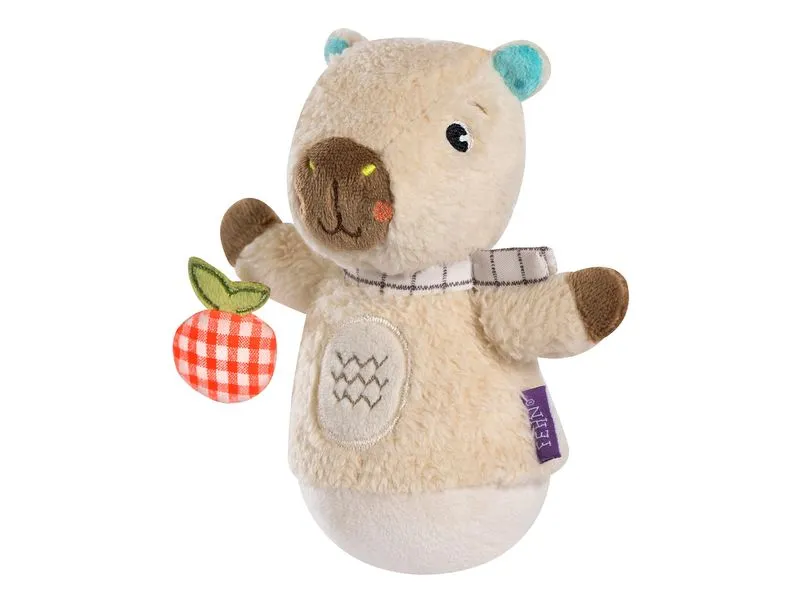 fehn Mini-Stehauf Capybara, Plüsch / Velours, Beige, 15 cm fehn Mini-Stehauf Capybara, Plüsch / Velours, Beige, 15 cm