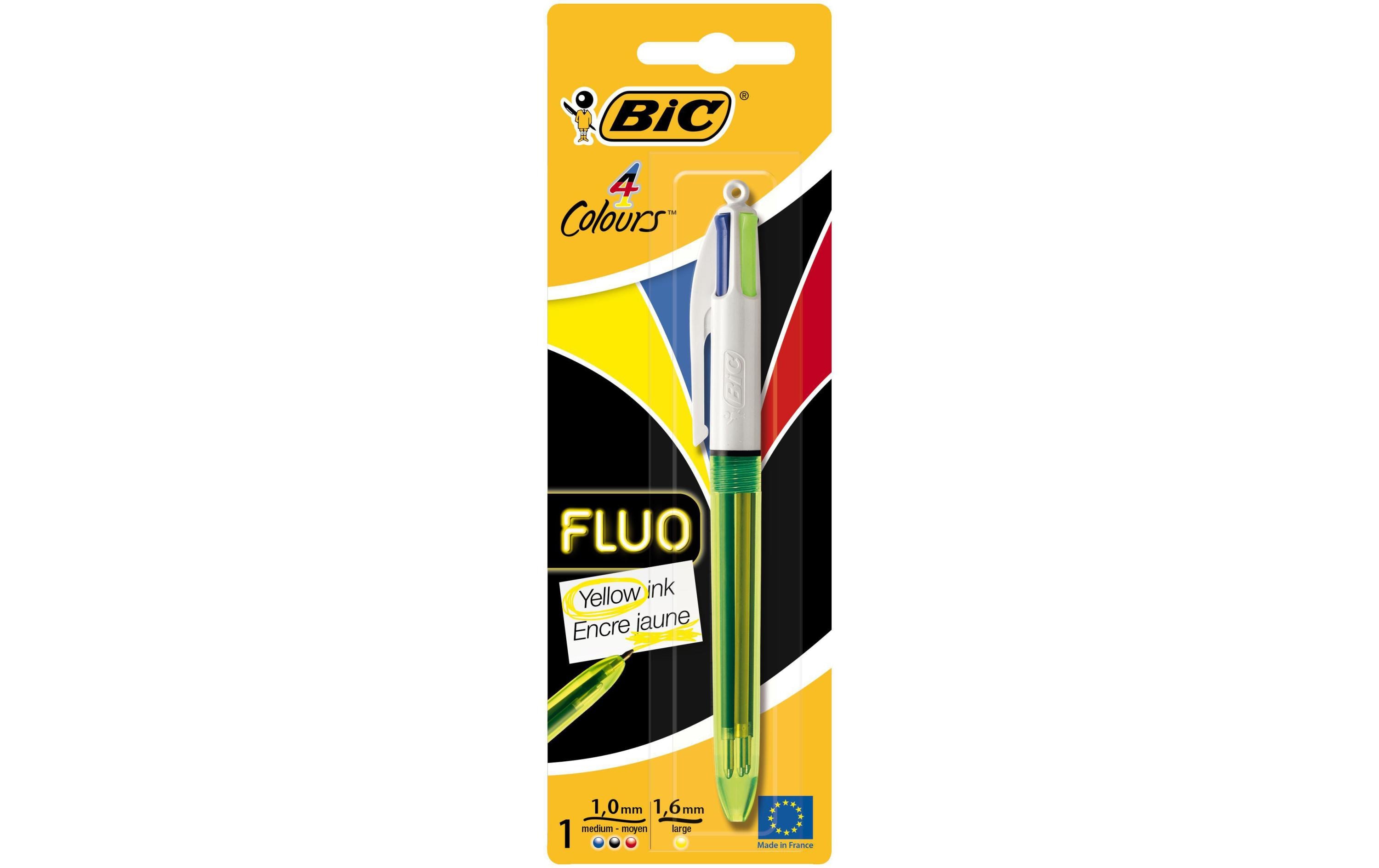 BIC Mehrfarbenkugelschreiber 4 Colours Fluo mit Marker