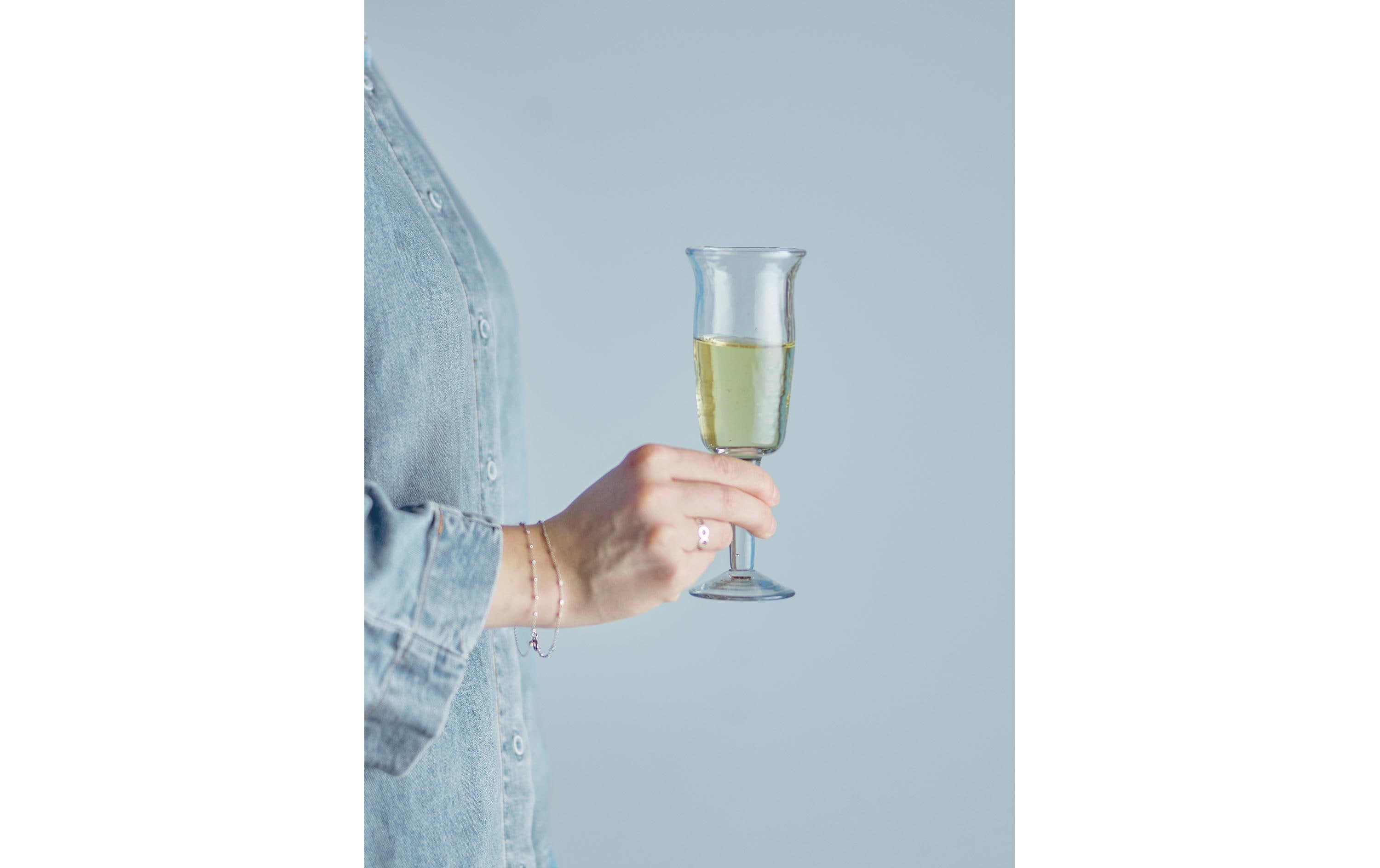 Bloomingville Weissweinglas Asha 250 ml, 4 Stück, Transparent