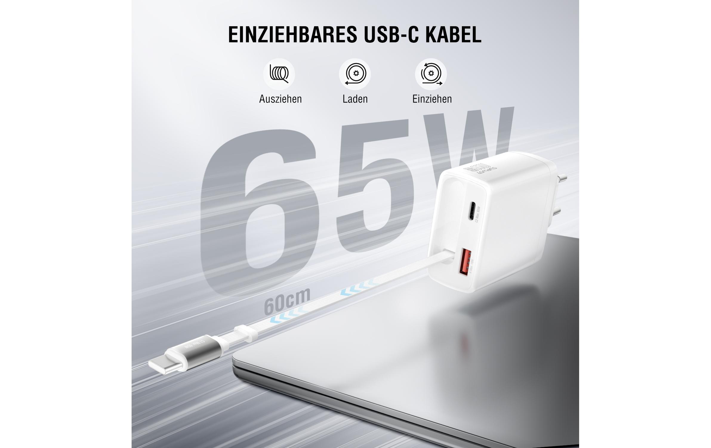 4smarts USB-Wandladegerät PDPlug Slim 65W GaN Jojo Weiss