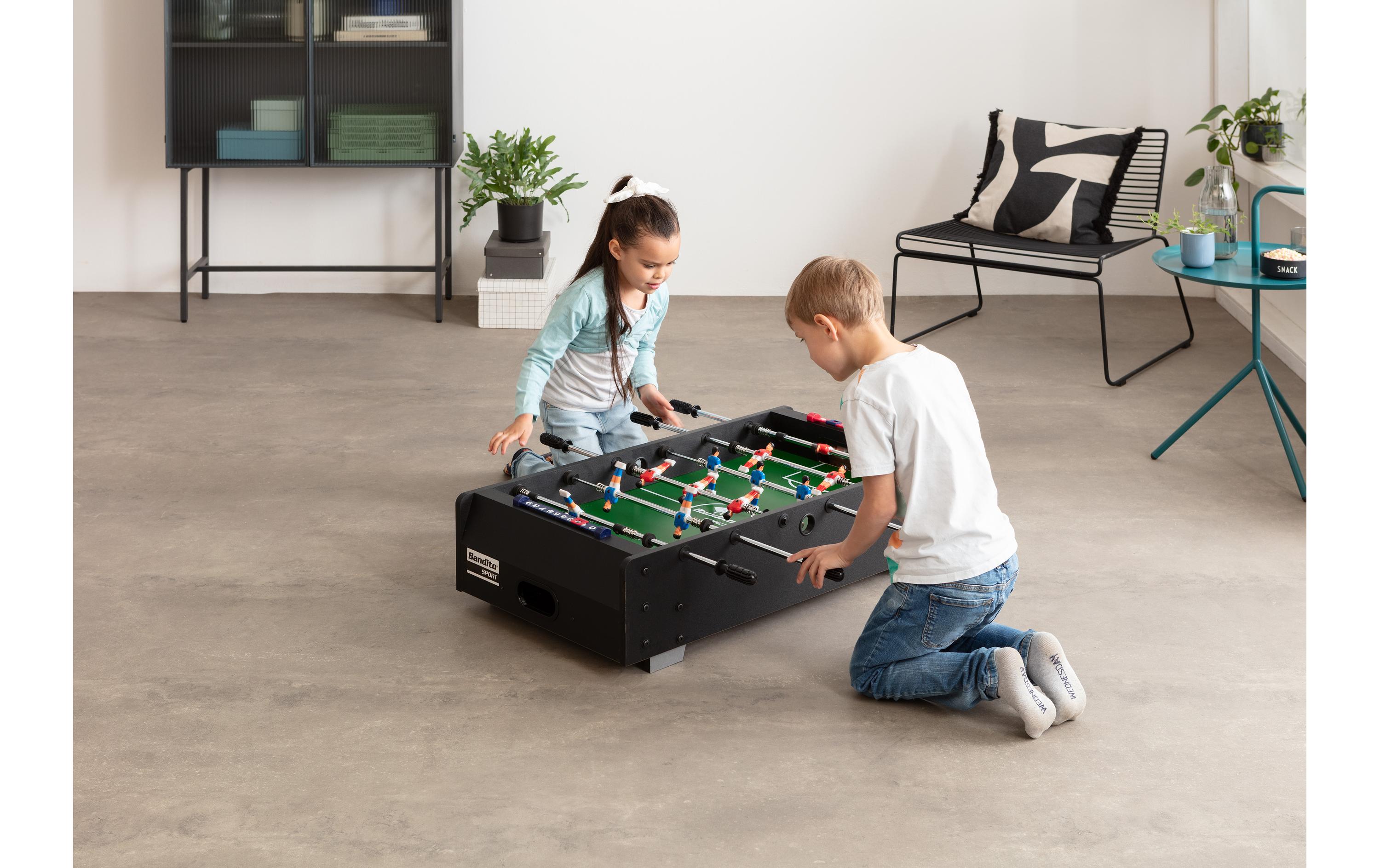 Bandito Familienspiel Mini-Kicker mit Teleskopstangen