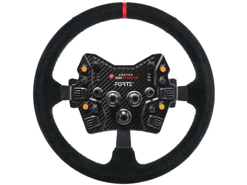 Asetek Racing GT Rim Curved Wildleder, Schwarz, 340 mm