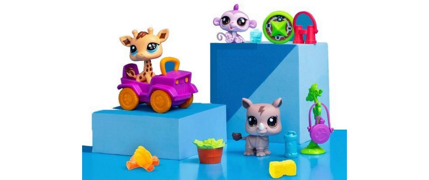 BANDAI Spielfigurenset Littlest Pet Shop – Safari Set