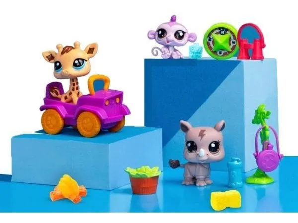 BANDAI Spielfigurenset Littlest Pet Shop – Safari Set