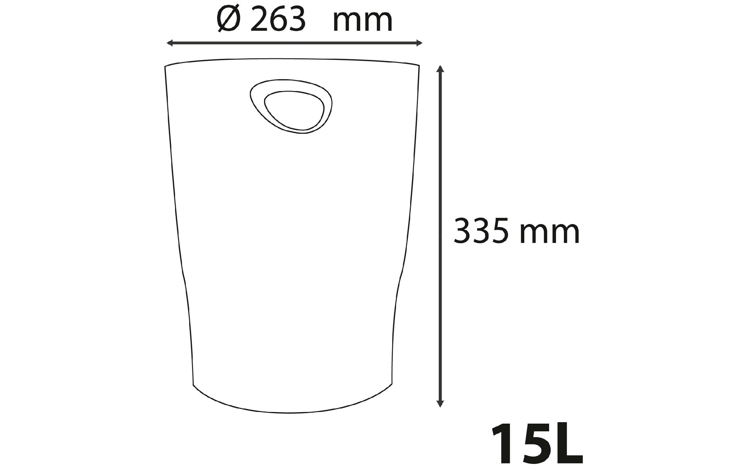 Exacompta Papierkorb Ecobin Skandi 15 L, Hellrosa