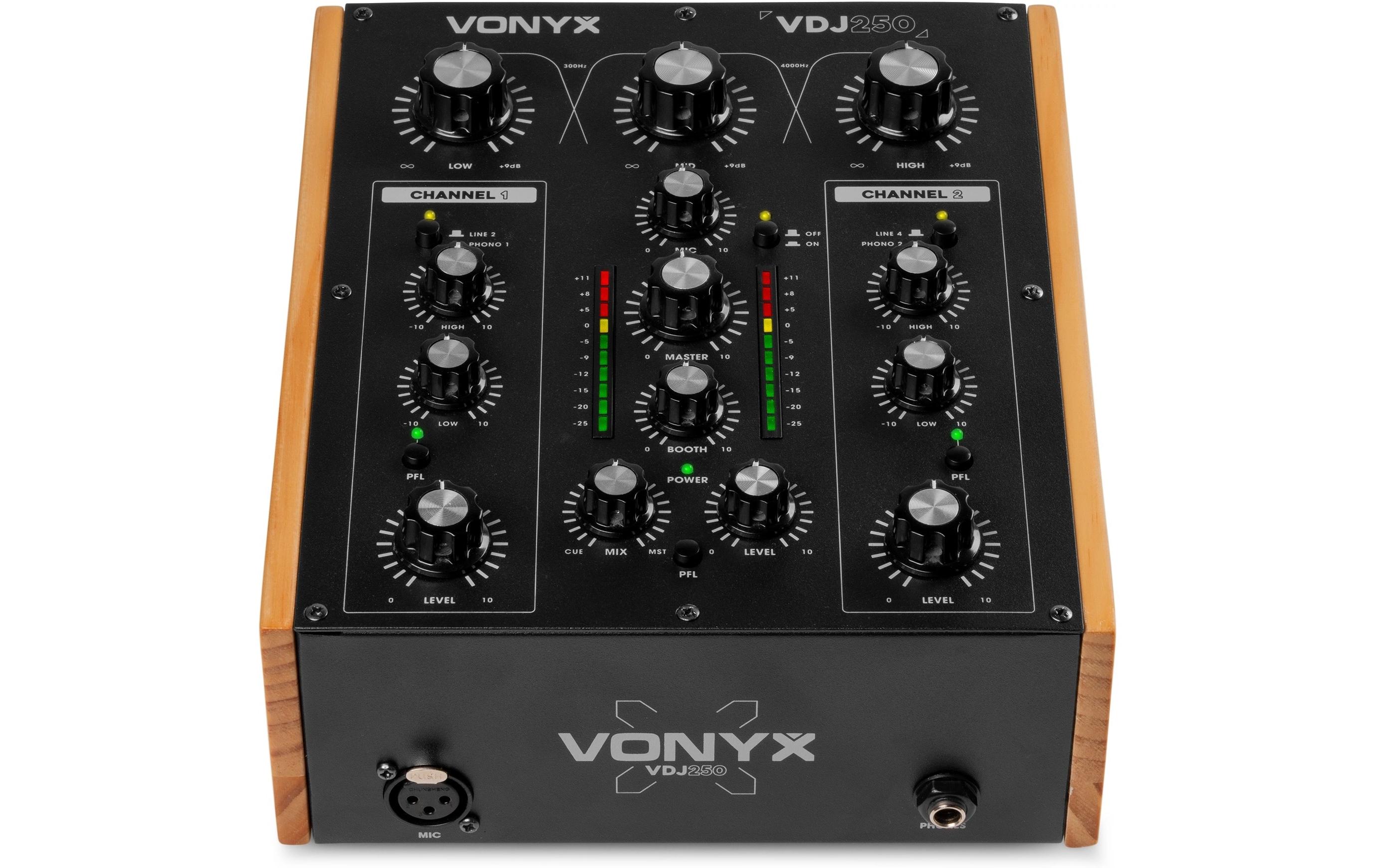 Vonyx VDJ250 2-Kanal Rotary DJ Mixer