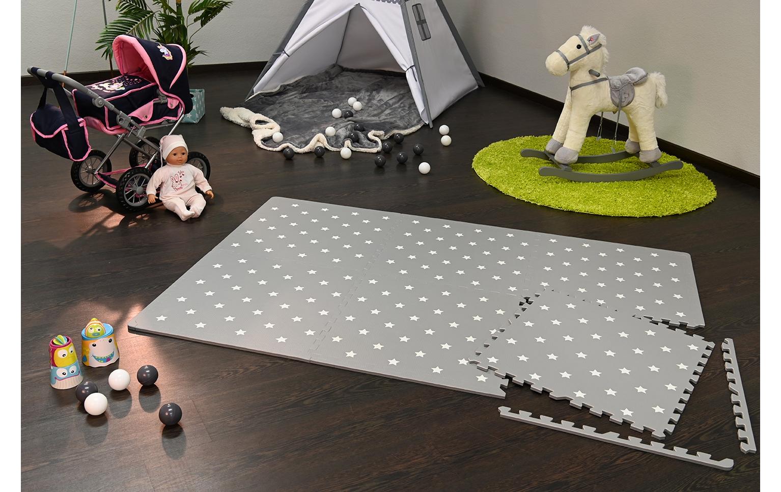 Knorrtoys Puzzlematte Sterne Grau