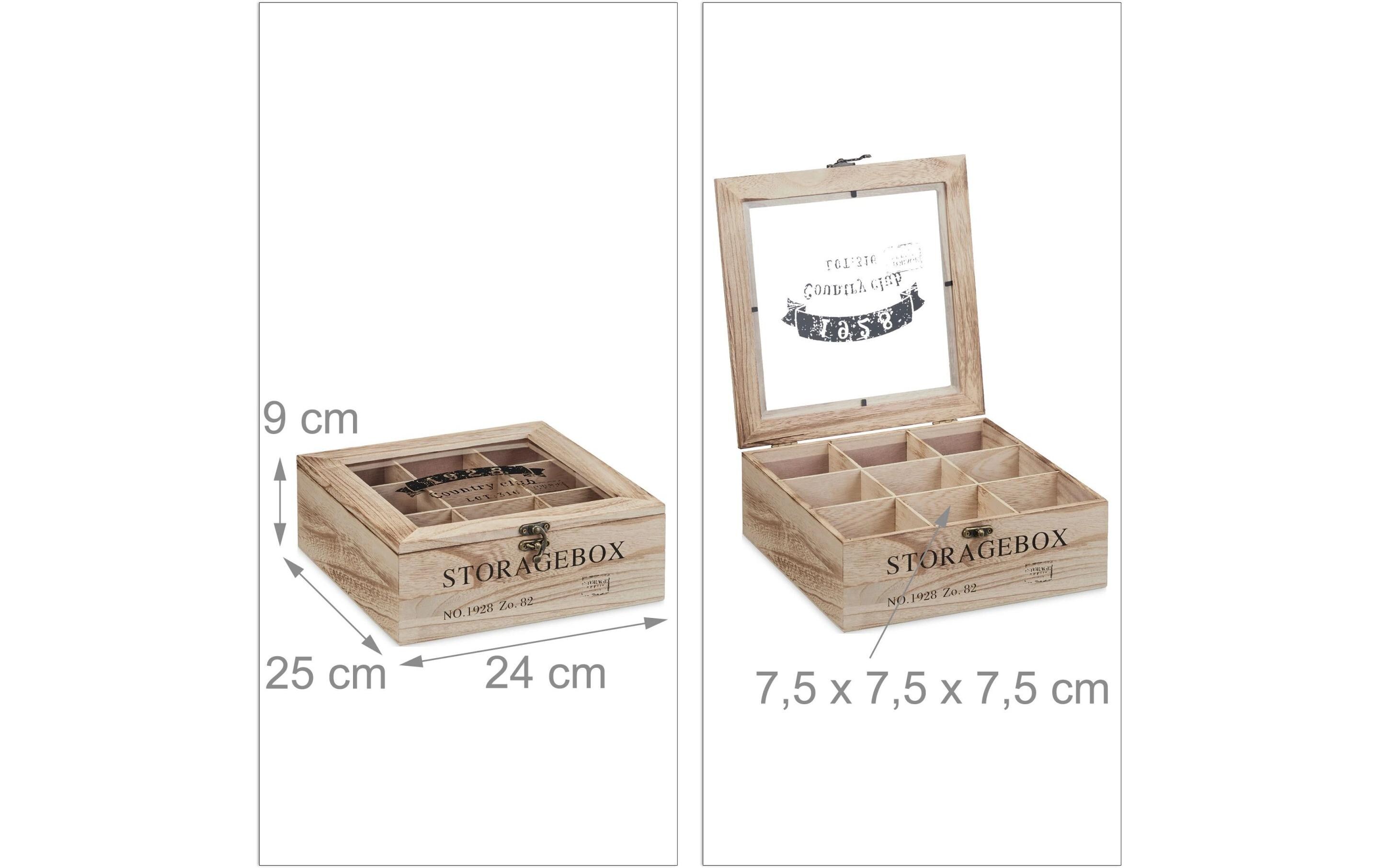 relaxdays Teebeutel-Box Braun relaxdays Teebeutel-Box Braun