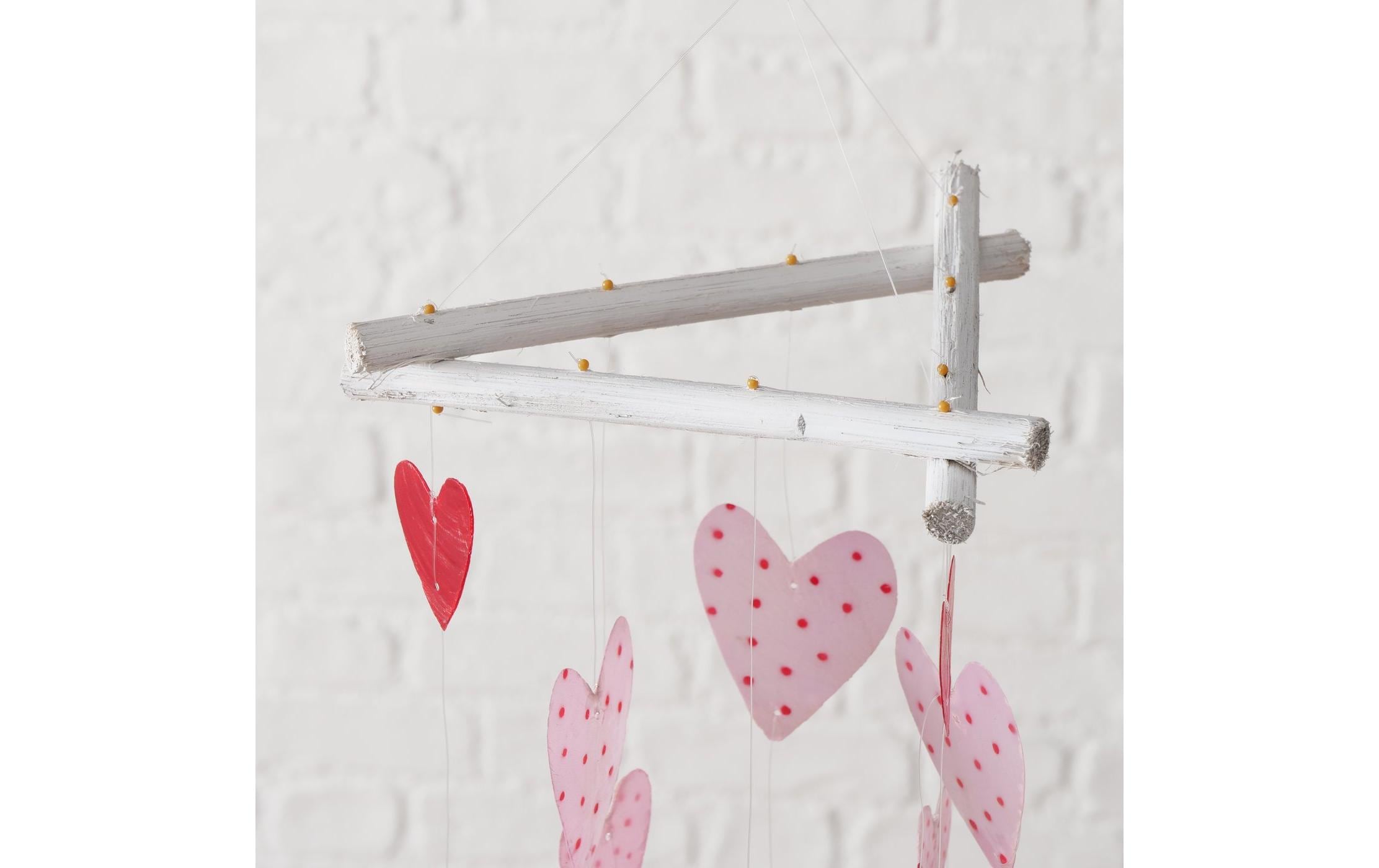 Boltze Windspiel Herzen Milena 73 cm