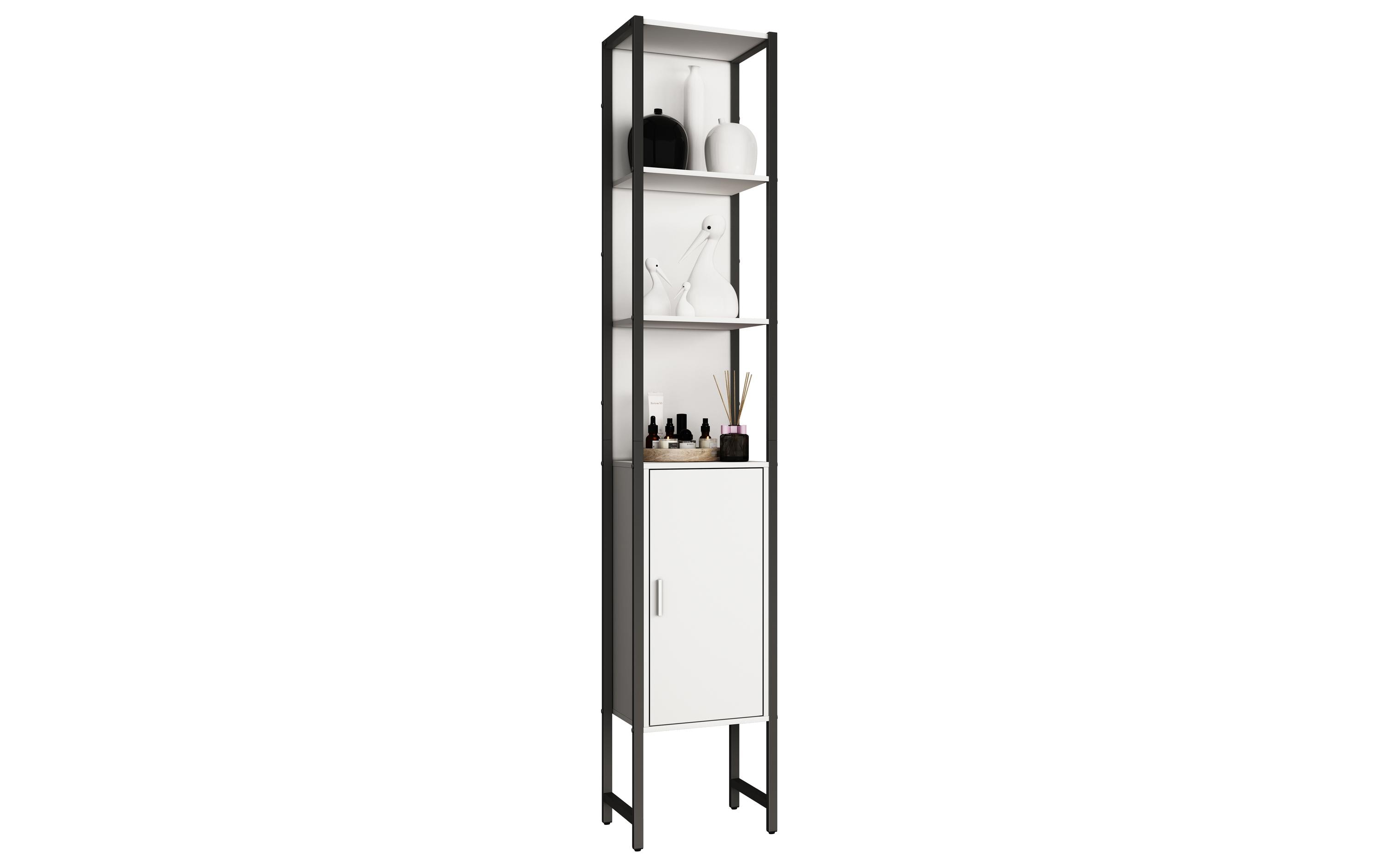 VCM Badezimmerregal Edino 33 x 185 cm, Weiss