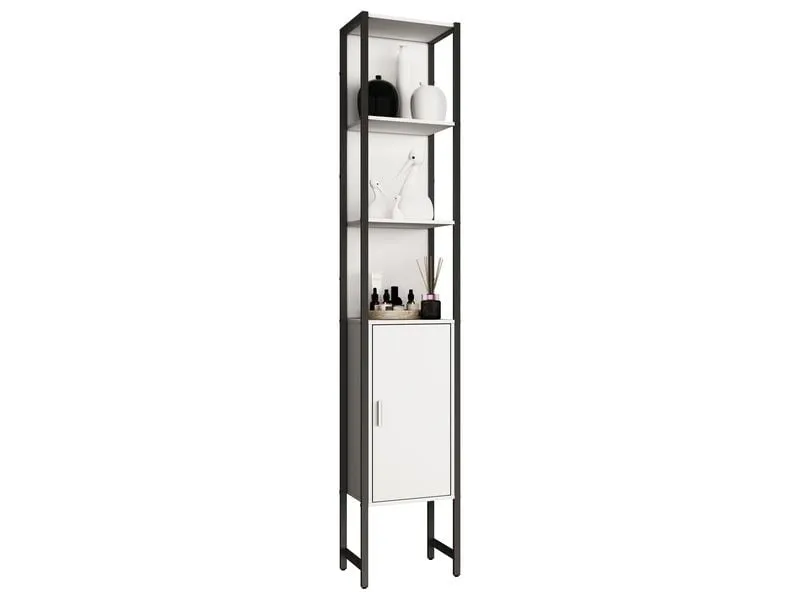 VCM Badezimmerregal Edino 33 x 185 cm, Weiss VCM Badezimmerregal Edino 33 x 185 cm, Weiss