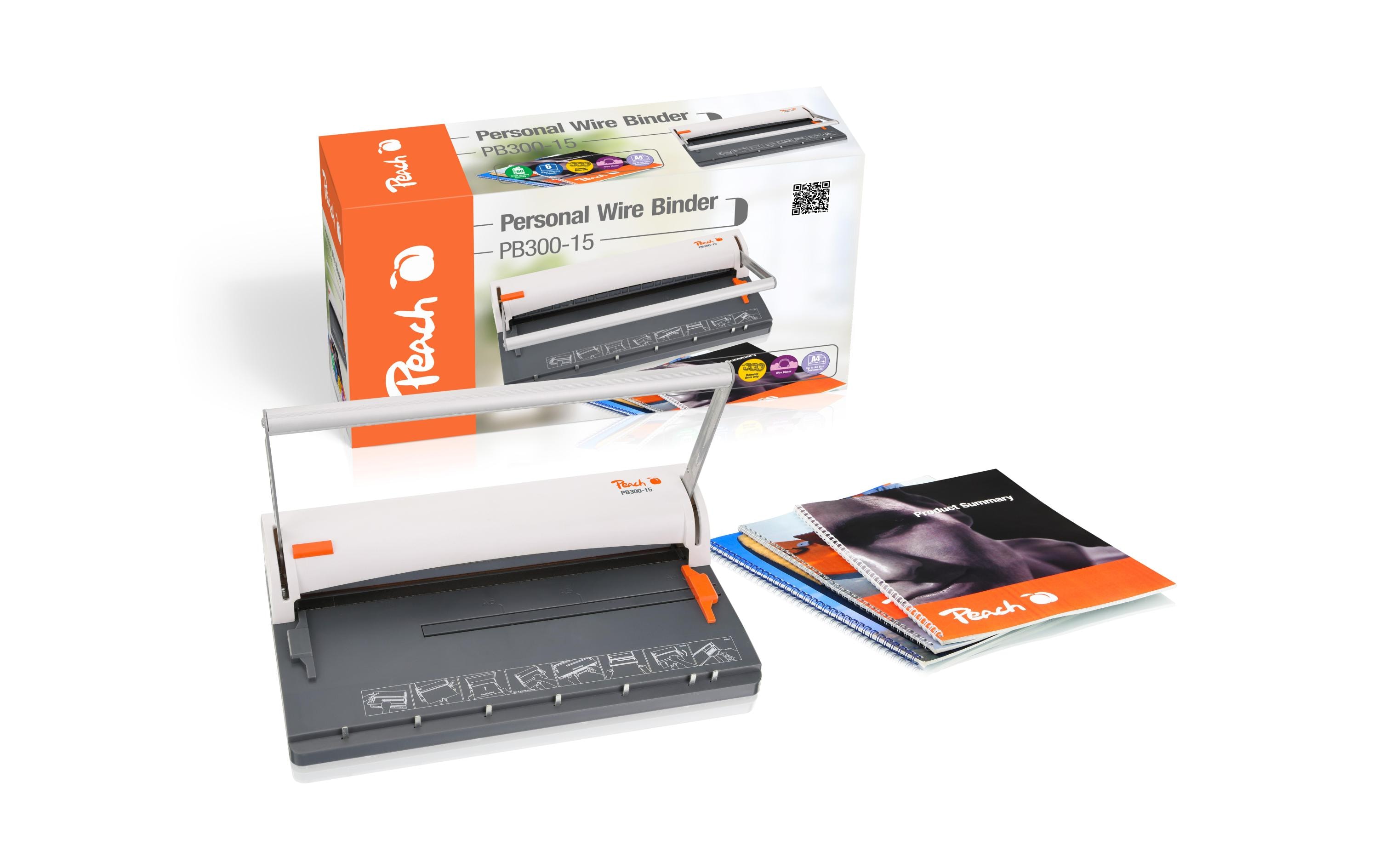 Peach Bürogeräte Drahtbindegerät PB300-15 60 Seiten Peach Bürogeräte Drahtbindegerät PB300-15 60 Seiten