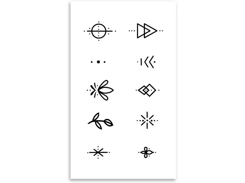 minink Tattoobogen Geometric und Nature 10 Stück minink Tattoobogen Geometric und Nature 10 Stück
