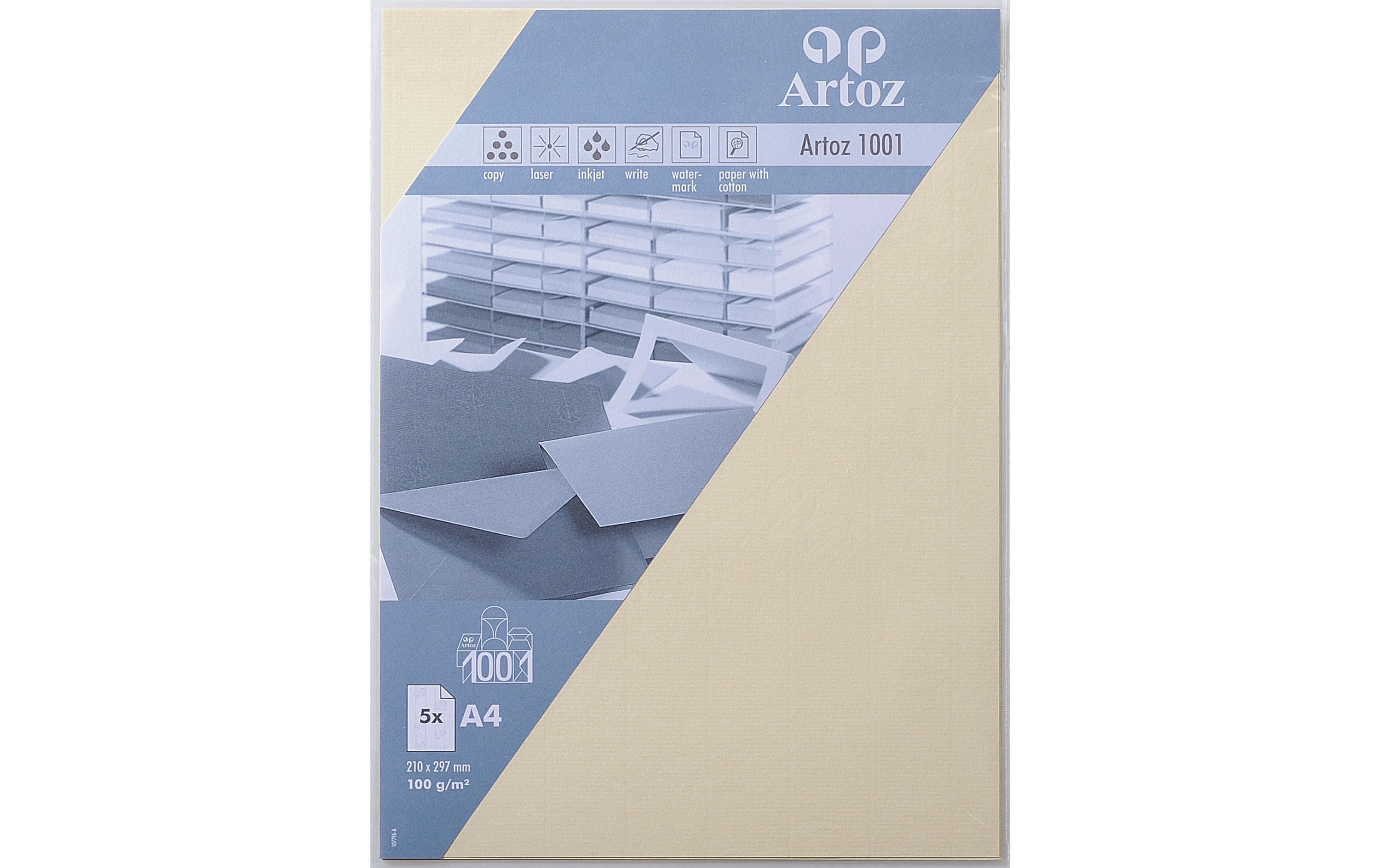 Artoz Schreibpapier 1001 A4 100 g/m² Chamois, 5 Blatt
