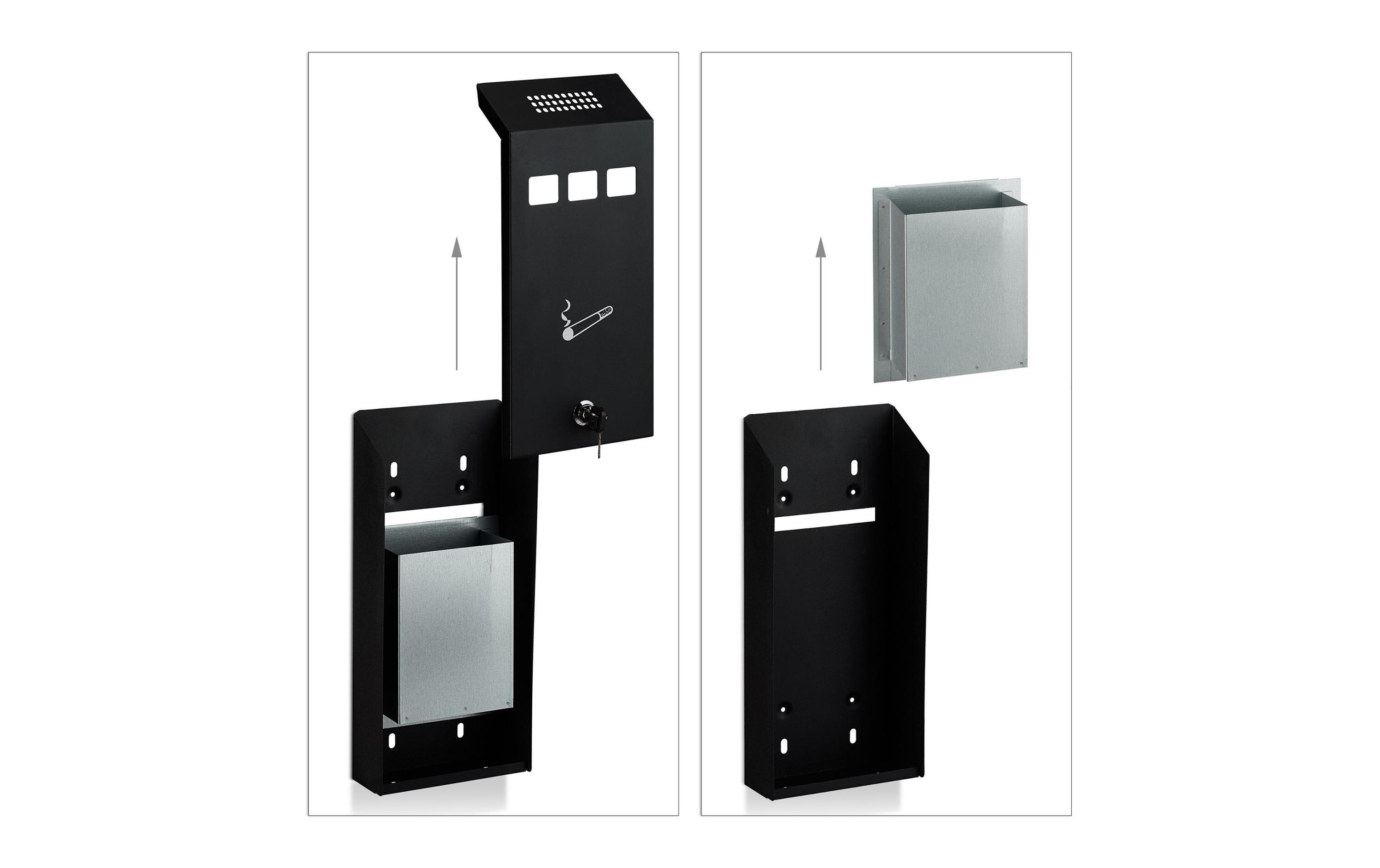 relaxdays Wandascher Schwarz