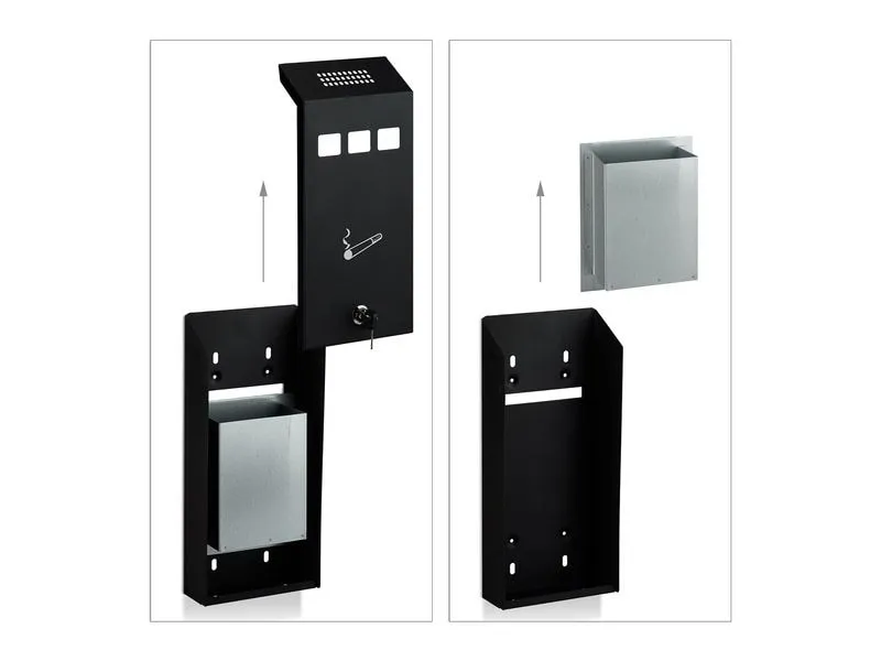 relaxdays Wandascher Schwarz relaxdays Wandascher Schwarz