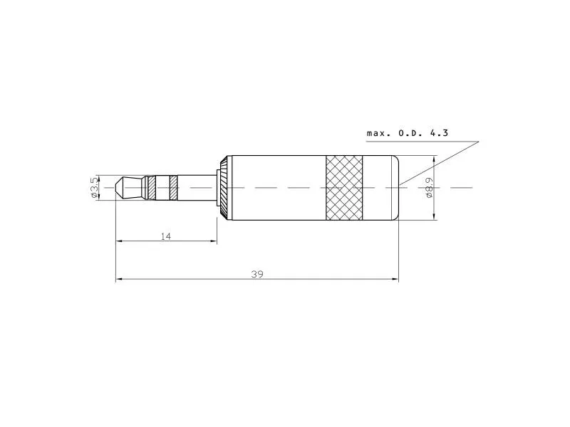 Bemero Stecker BC3001BK-M 3.5 mm Stereo Klinkenstecker schwarz