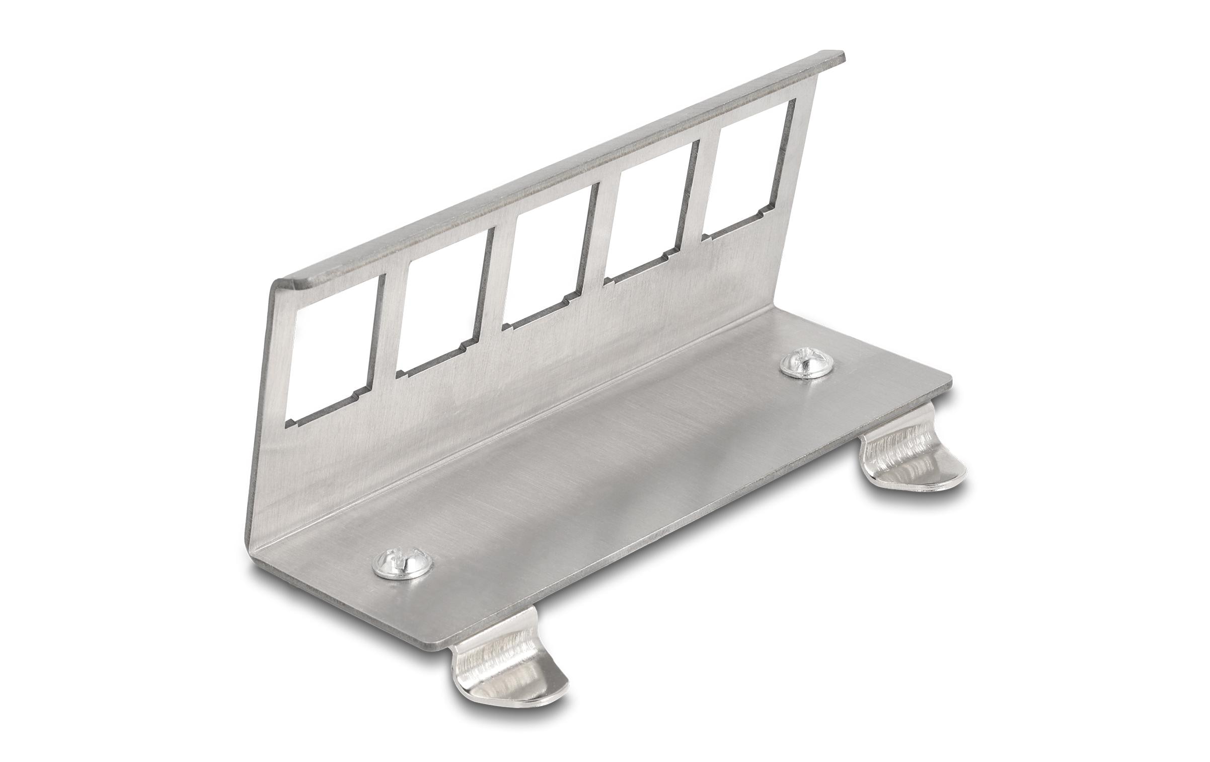Delock Hutschienenhalter Keystone Metall 5 Port