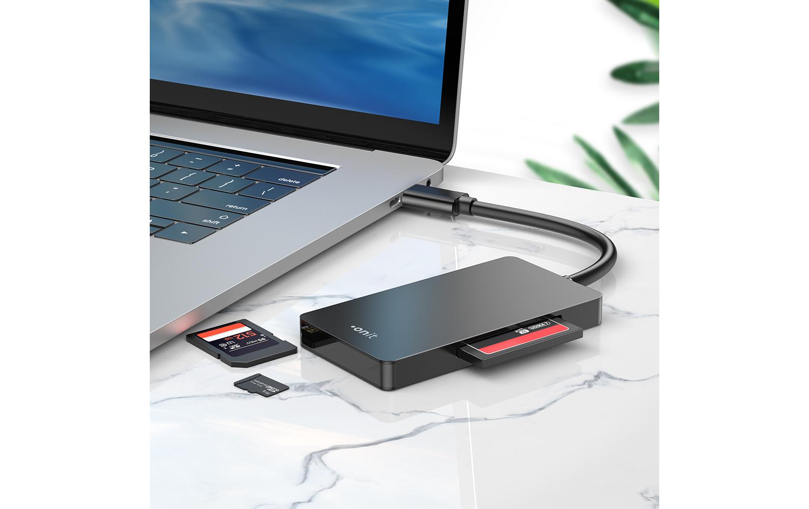 onit Card Reader Extern Pro USB-C 3-in1