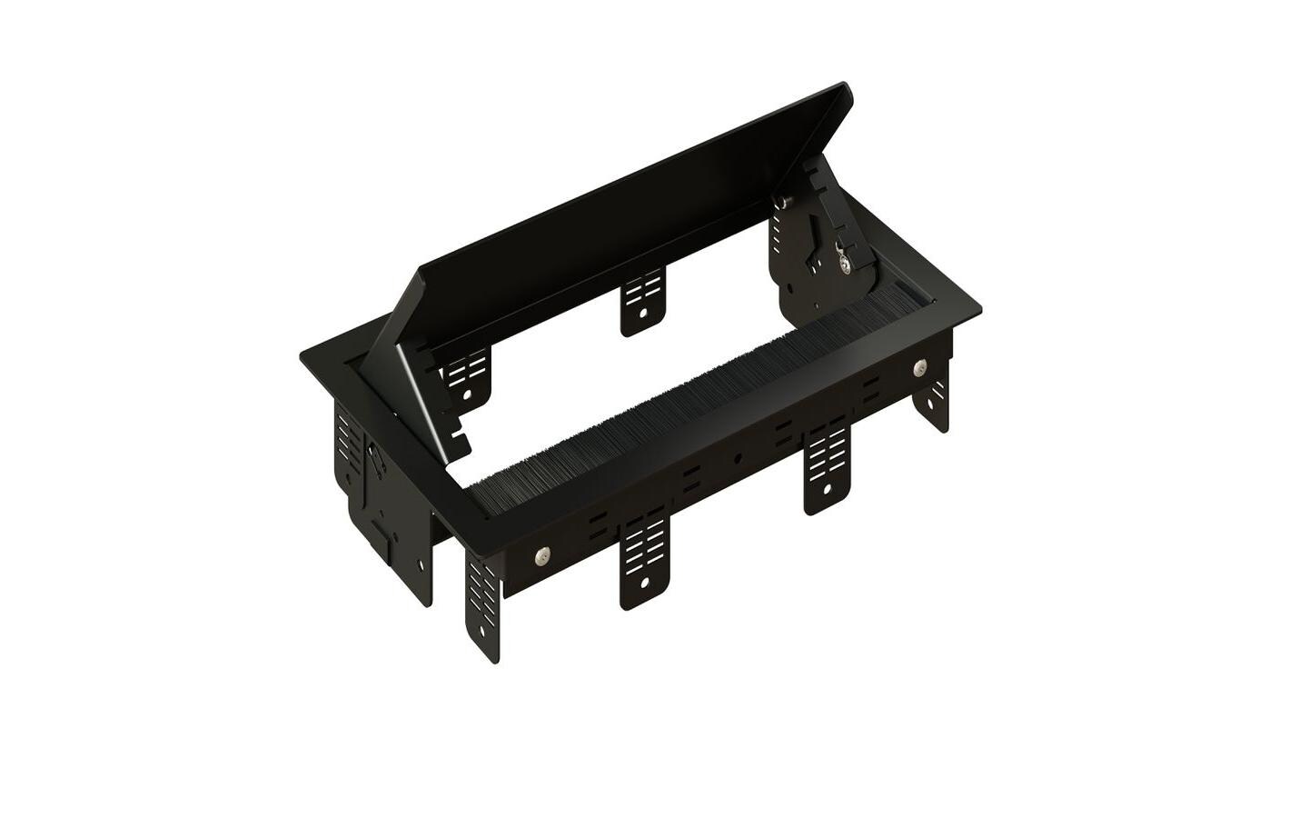 max connect Einbaurahmen BOX S 3-Fach Schwarz