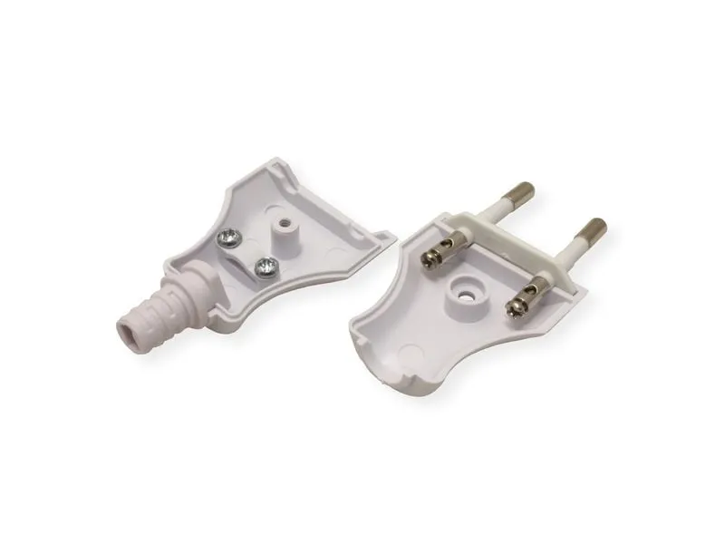 Bachmann Euroflachstecker 2.5A / 250 V mit Schraubanschluss weiss Bachmann Euroflachstecker 2.5A / 250 V mit Schraubanschluss weiss