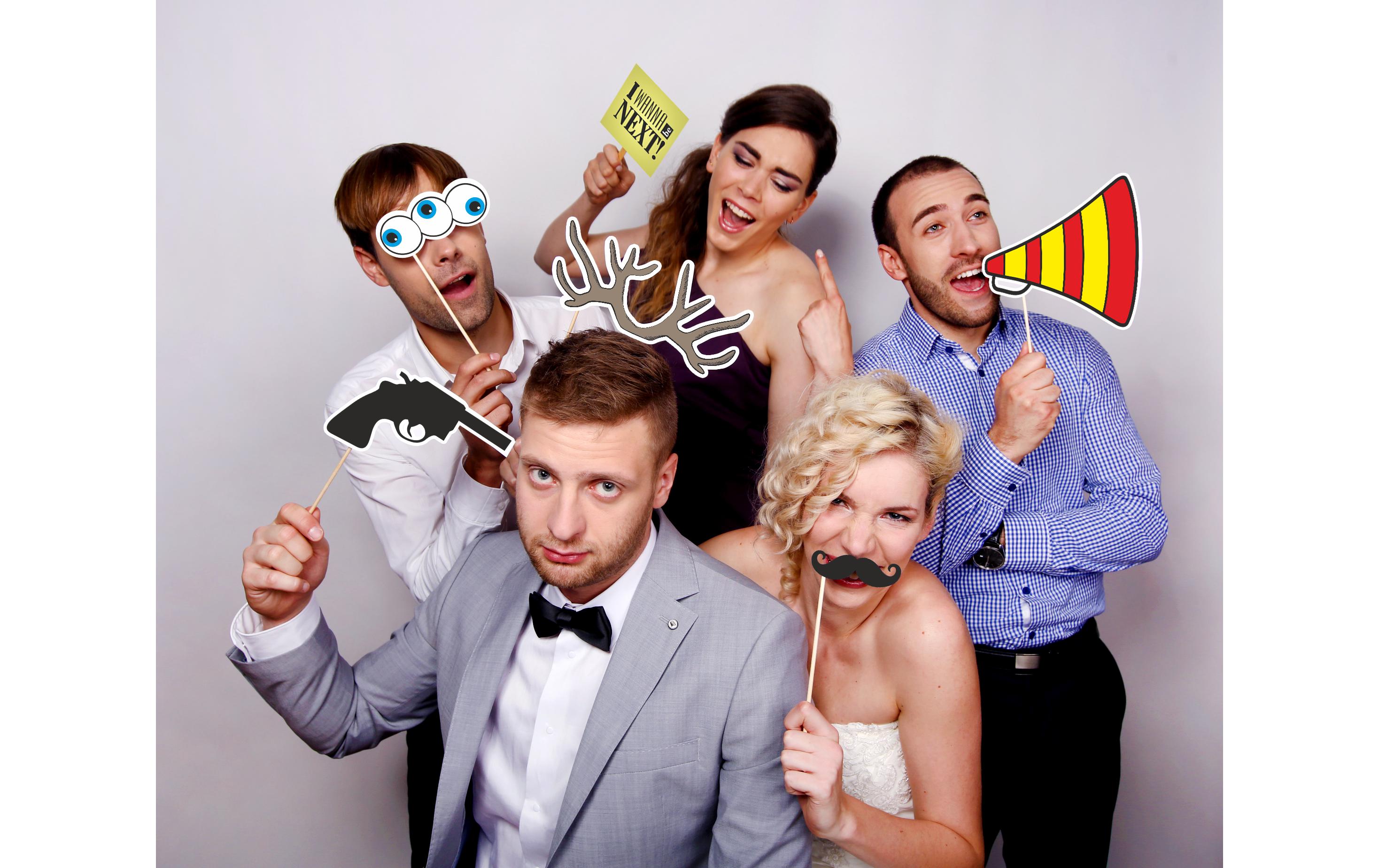 Partydeco Partyaccessoire Moustache 6-teilig, Schwarz