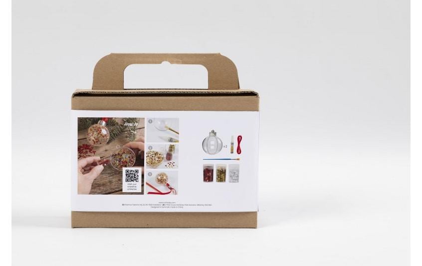 Creativ Company Bastelset Weihnachtskugeln Pailletten