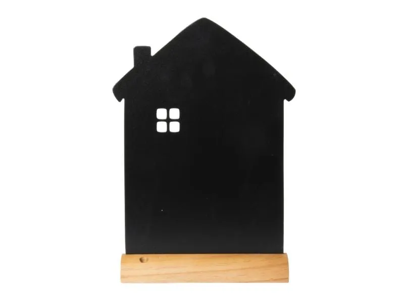 Securit Tischkreidetafel Silhouette Haus, Schwarz/Hellbraun Securit Tischkreidetafel Silhouette Haus, Schwarz/Hellbraun