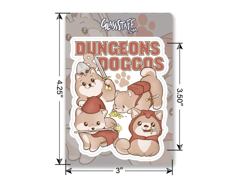 Glass Staff Dungeons & Doggos Sticker Mehrfarbig Glass Staff Dungeons & Doggos Sticker Mehrfarbig