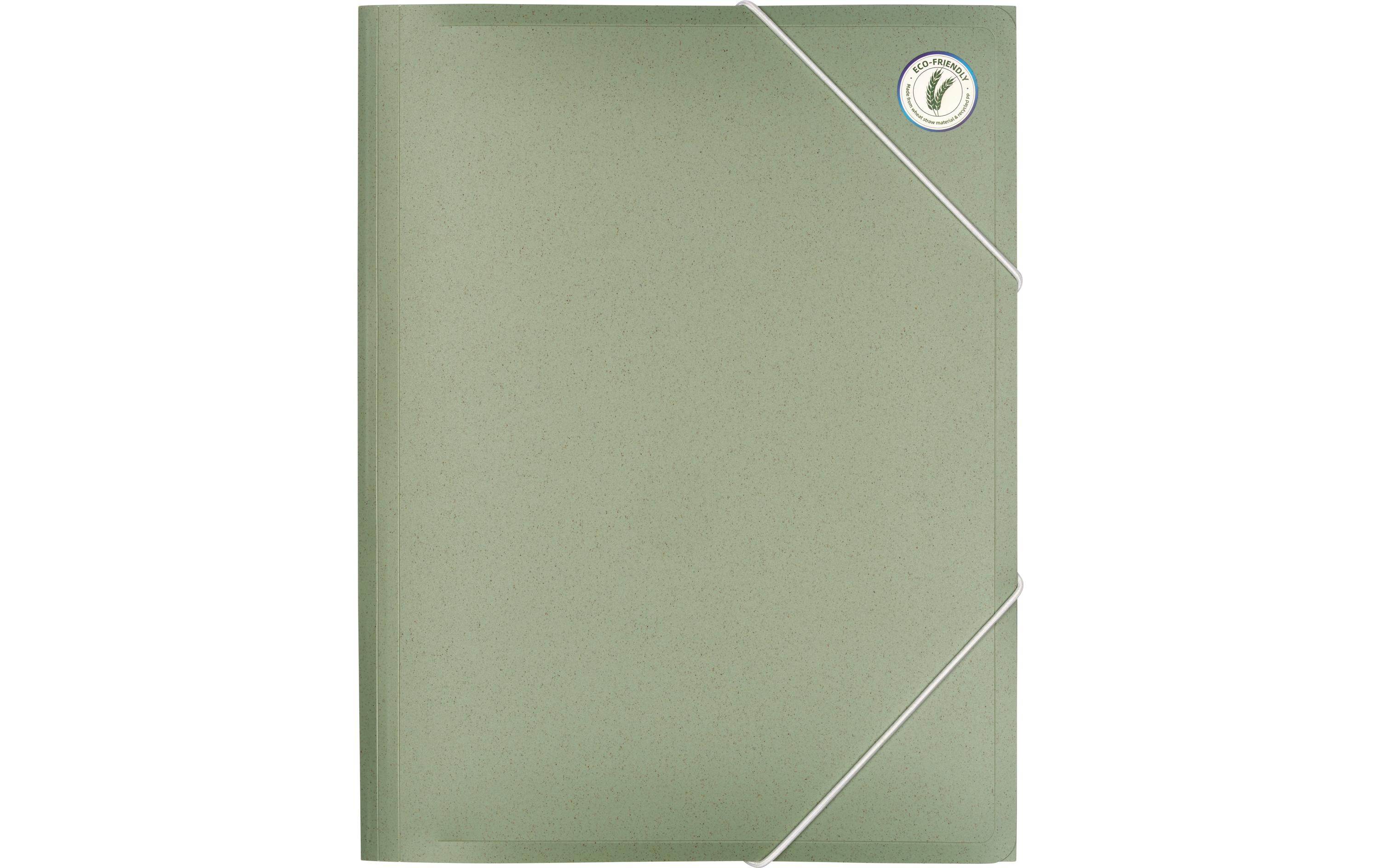 Kolma Gummibandmappe Weizenstroh A4 Grün