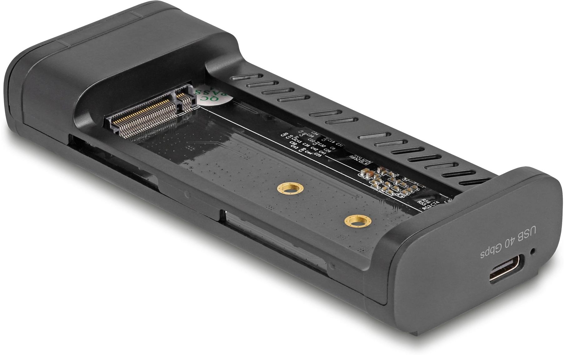 Delock Externes Gehäuse 1x M.2 NVMe PCIe SSD USB-C, 40 Gbps M.2