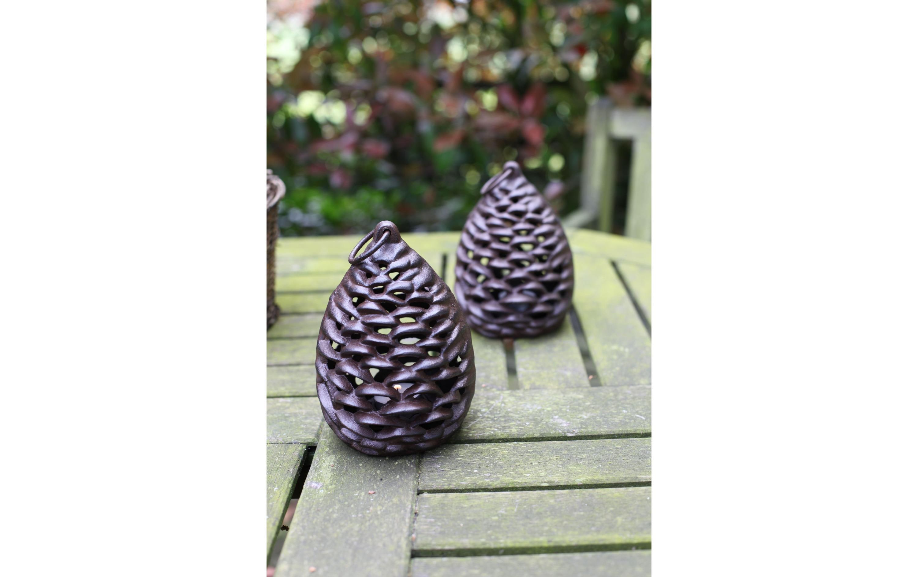 Esschert Design Laterne Tannenzapfen, klein