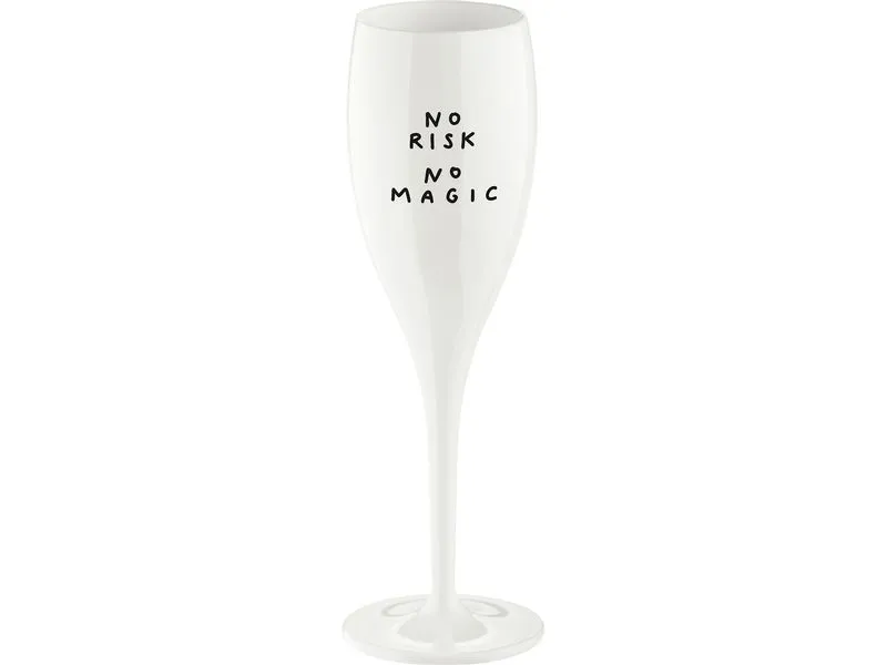 Koziol Sektglas No Risk No Magic 100 ml, 1 Stück, Weiss