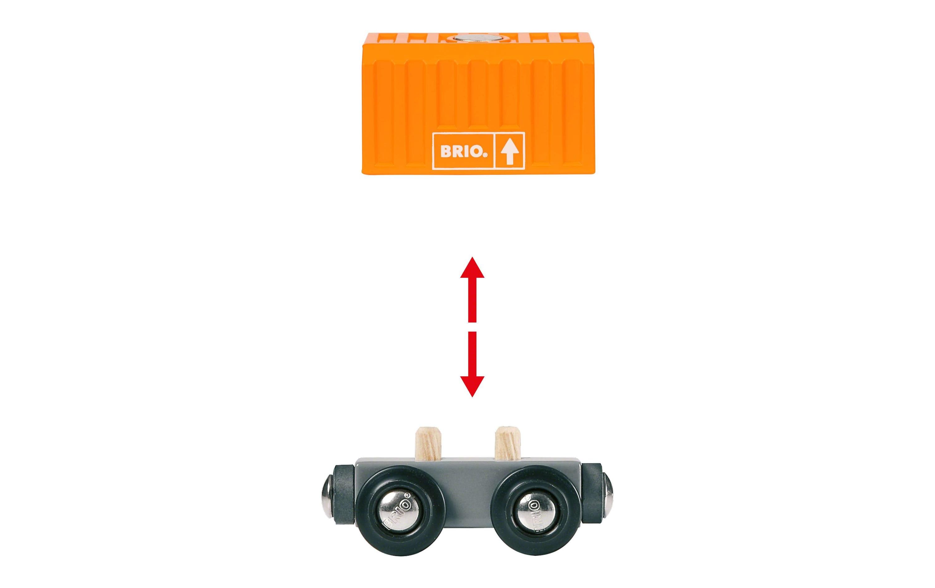 BRIO Eisenbahn Güterzug mit drei Waggons BRIO Eisenbahn Güterzug mit drei Waggons