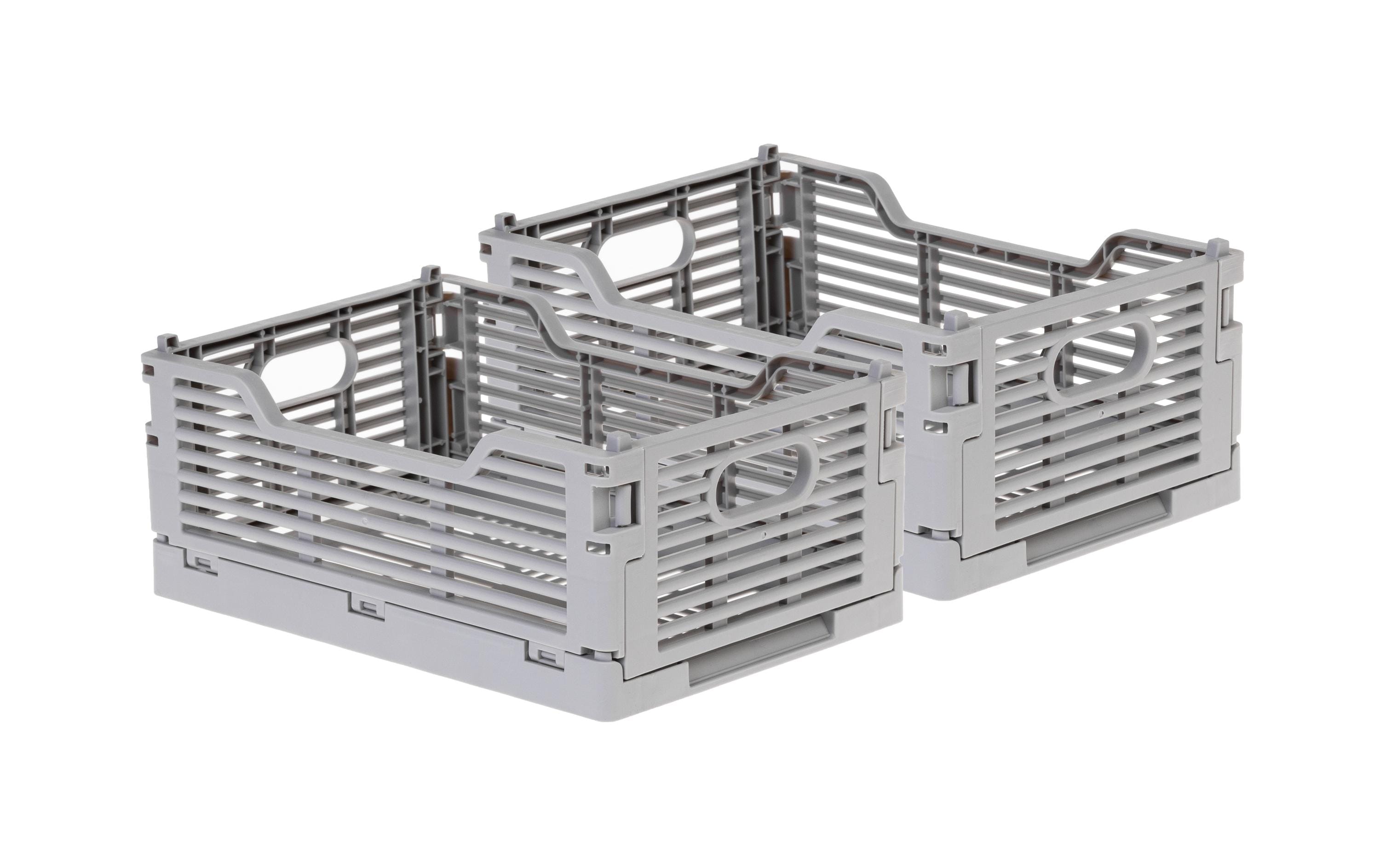 COCON Klappbox 22 x 15 x 9 cm 2 Stück, Grau COCON Klappbox 22 x 15 x 9 cm 2 Stück, Grau