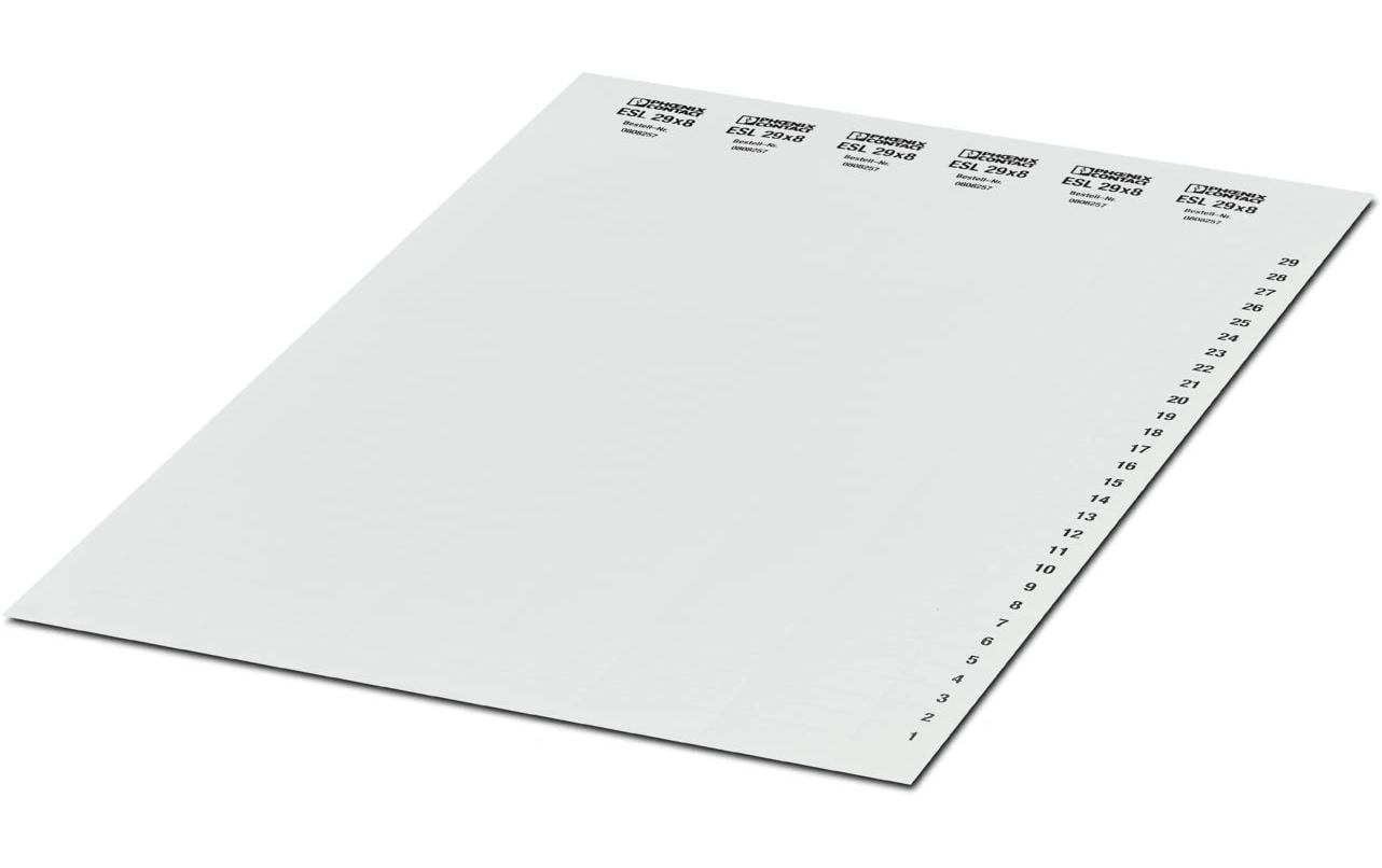 Phoenix Contact Kabelkennzeichnung ESL 29X8, 10 Stück Phoenix Contact Kabelkennzeichnung ESL 29X8, 10 Stück