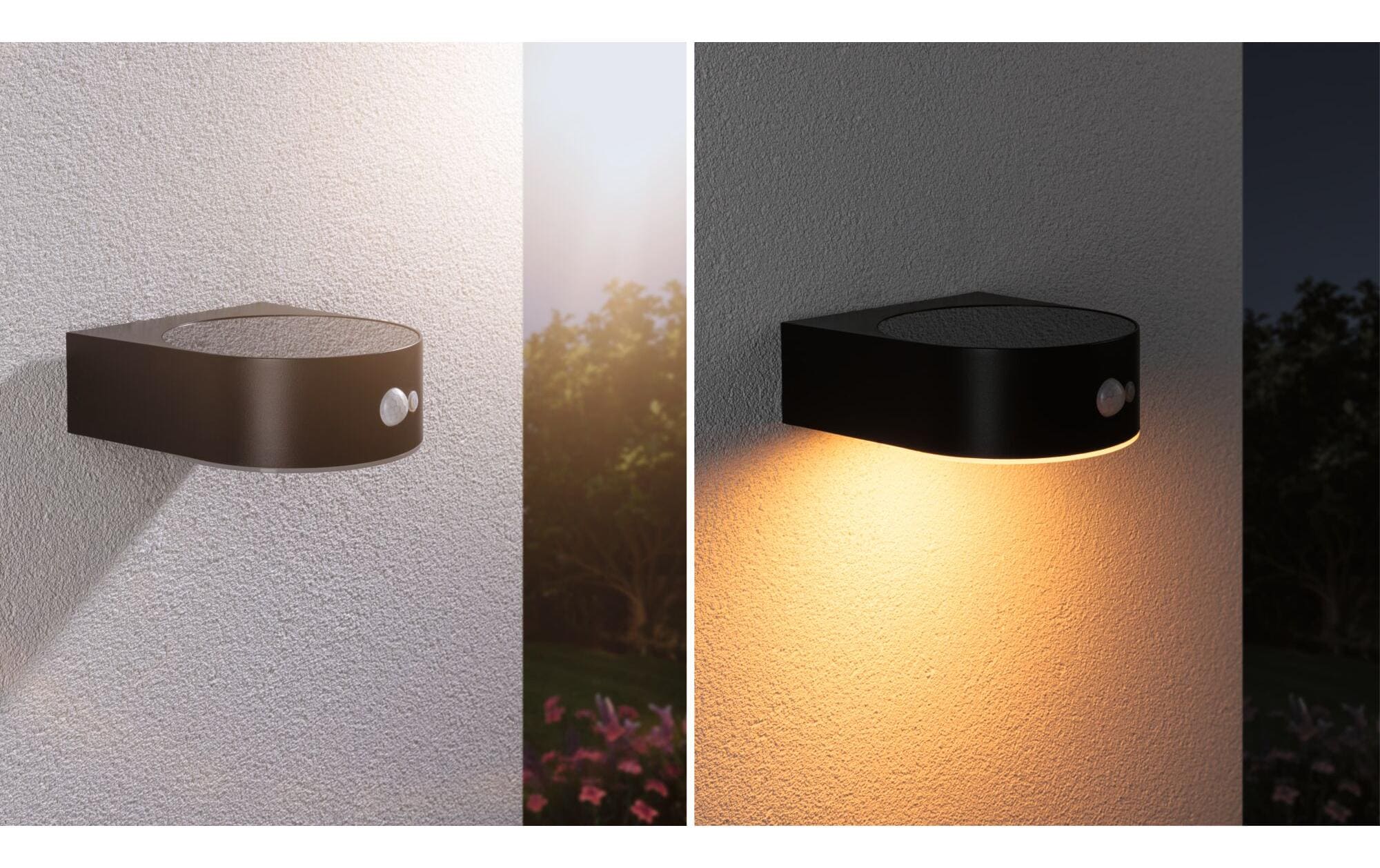 Paulmann Wandleuchte Solar Eileen, 2200K, Schwarz