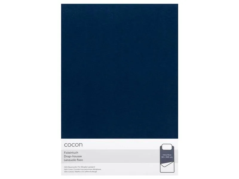 COCON Fixleintuch 90-100 x 200 cm, Marineblau