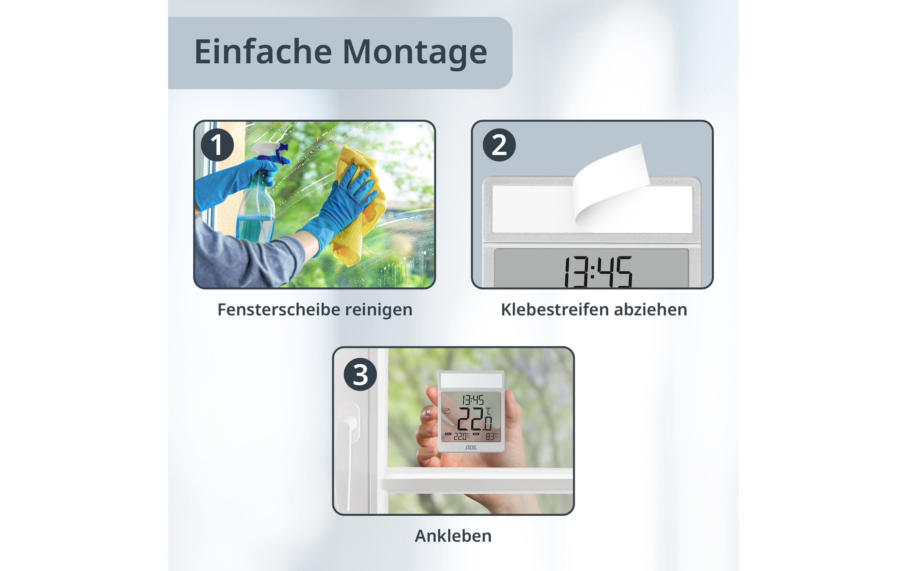 ADE Fensterthermometer Pantone 877C