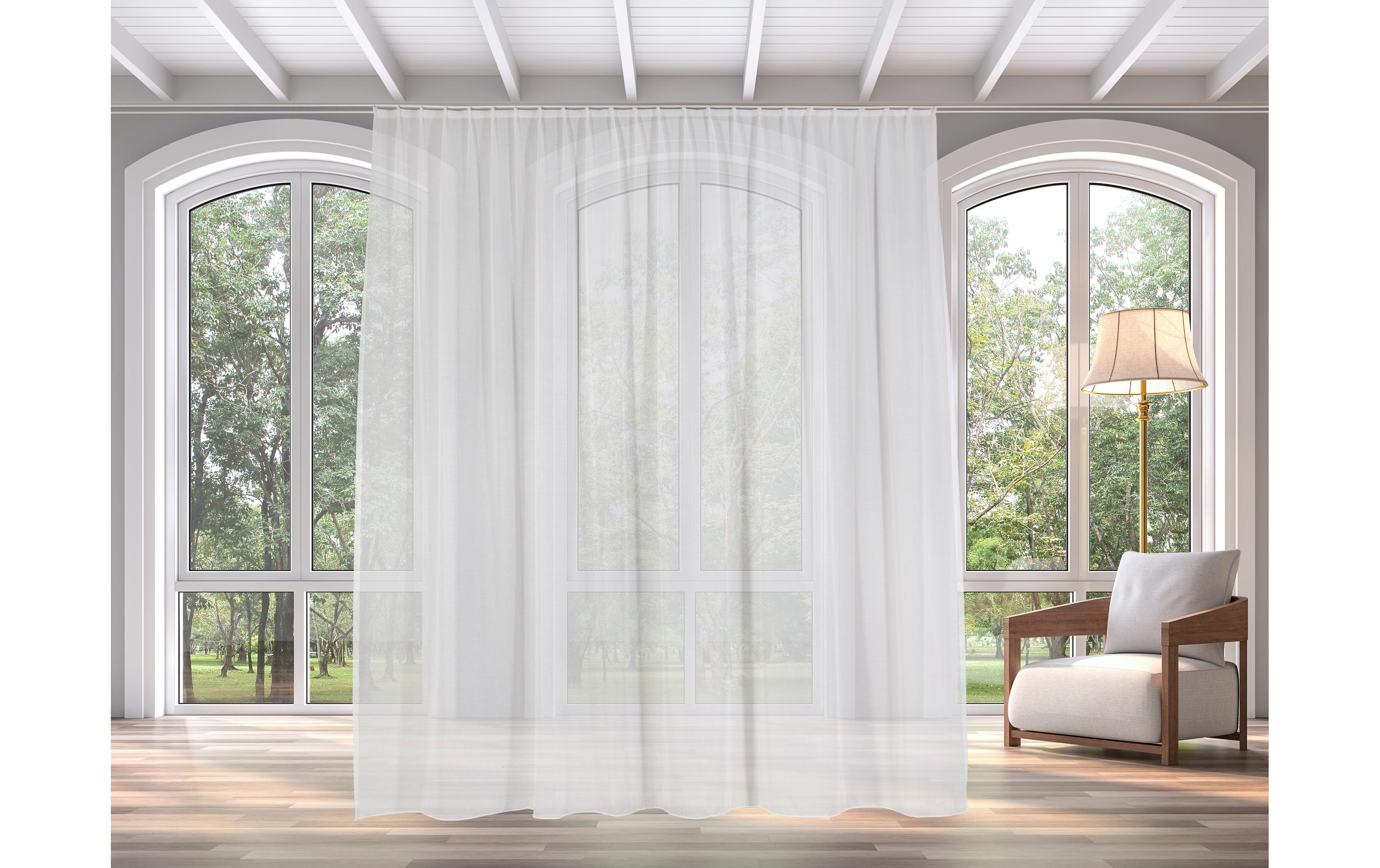 Casa Leon Tagvorhang mit Faltenband 450 cm x 245 cm