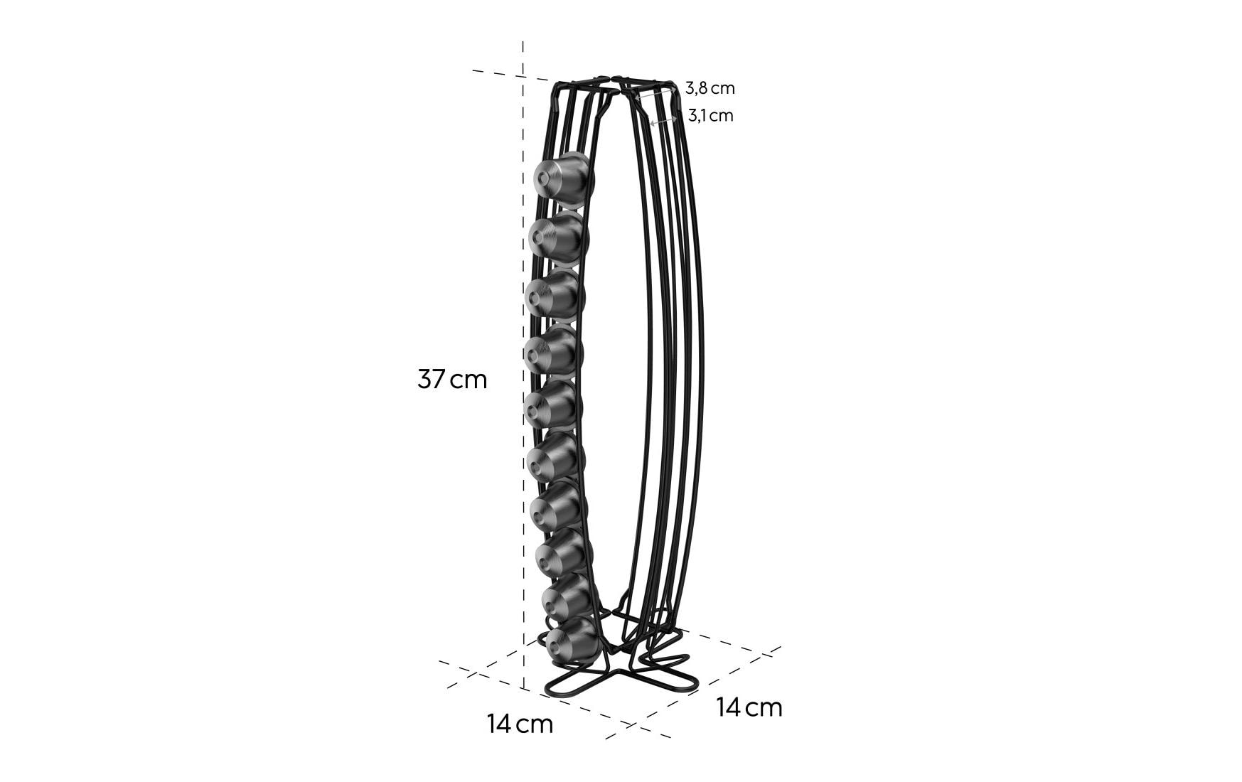 Xavax Kapselspender für 40 Kapseln, Schwarz matt