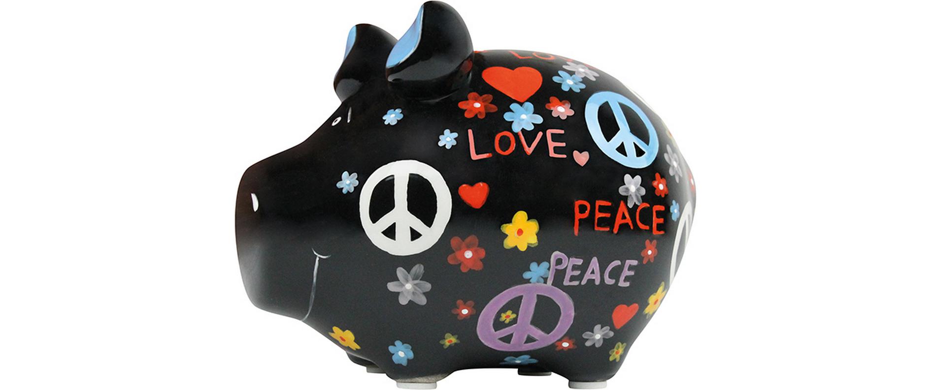 G. Wurm Spardose Hippie Schwein 12.5 x 9 x 9 cm G. Wurm Spardose Hippie Schwein 12.5 x 9 x 9 cm