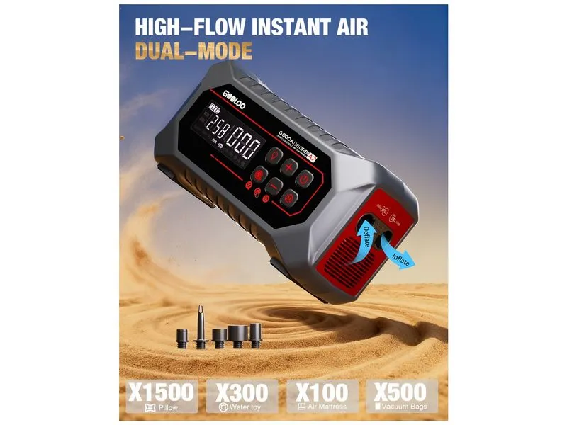 Gooloo A7 Jump-Starter/Luft-Kompressor Gooloo A7 Jump-Starter/Luft-Kompressor