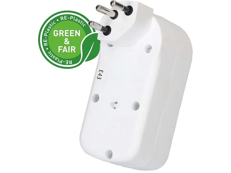 Max Hauri Mehrfachstecker Adapt 1x Typ 13, 2x USB-C, 20 W Max Hauri Mehrfachstecker Adapt 1x Typ 13, 2x USB-C, 20 W