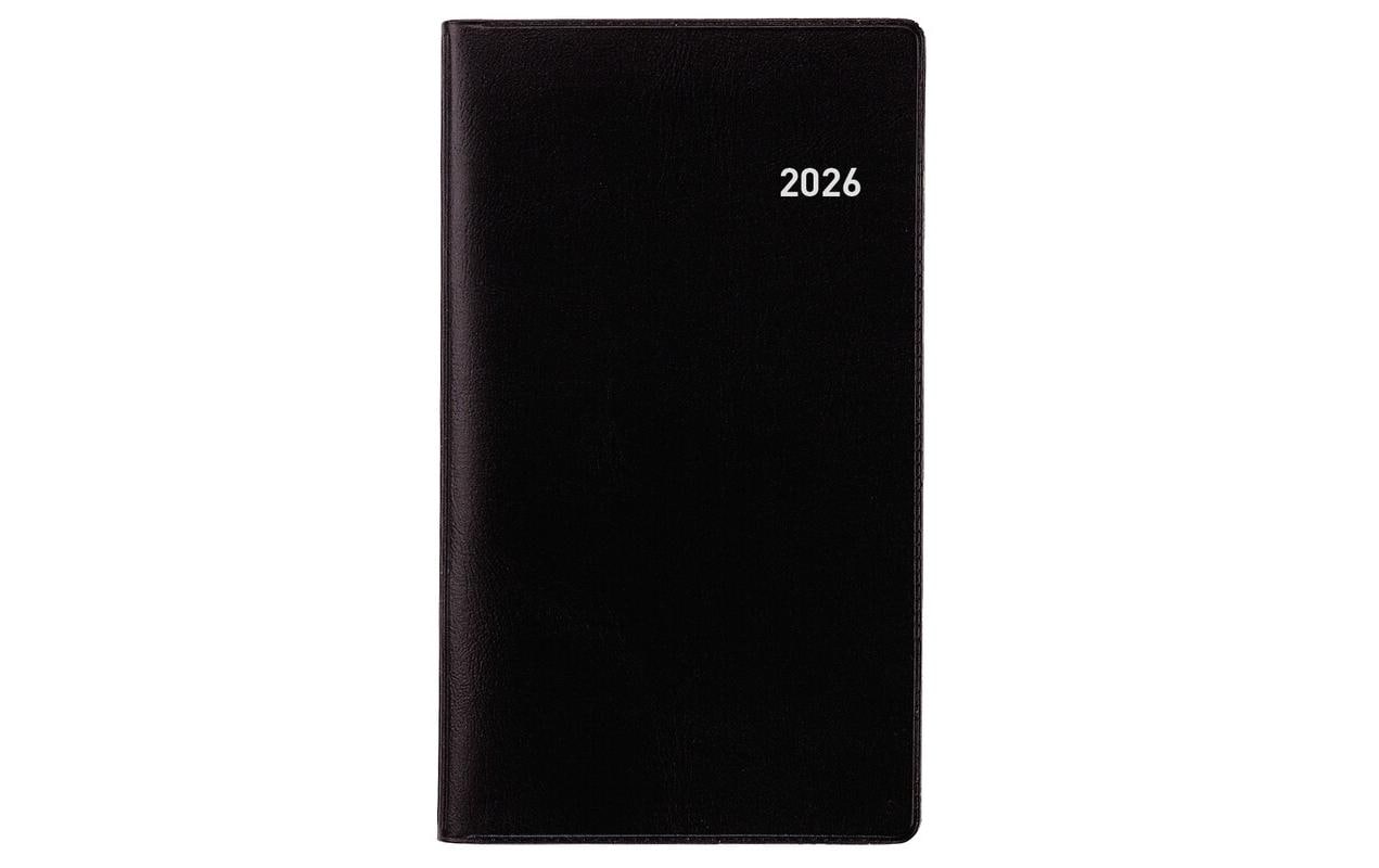 Biella Planer Bern Schwarz, 8.7 x 15.3 cm, 1 Woche/2 Seiten