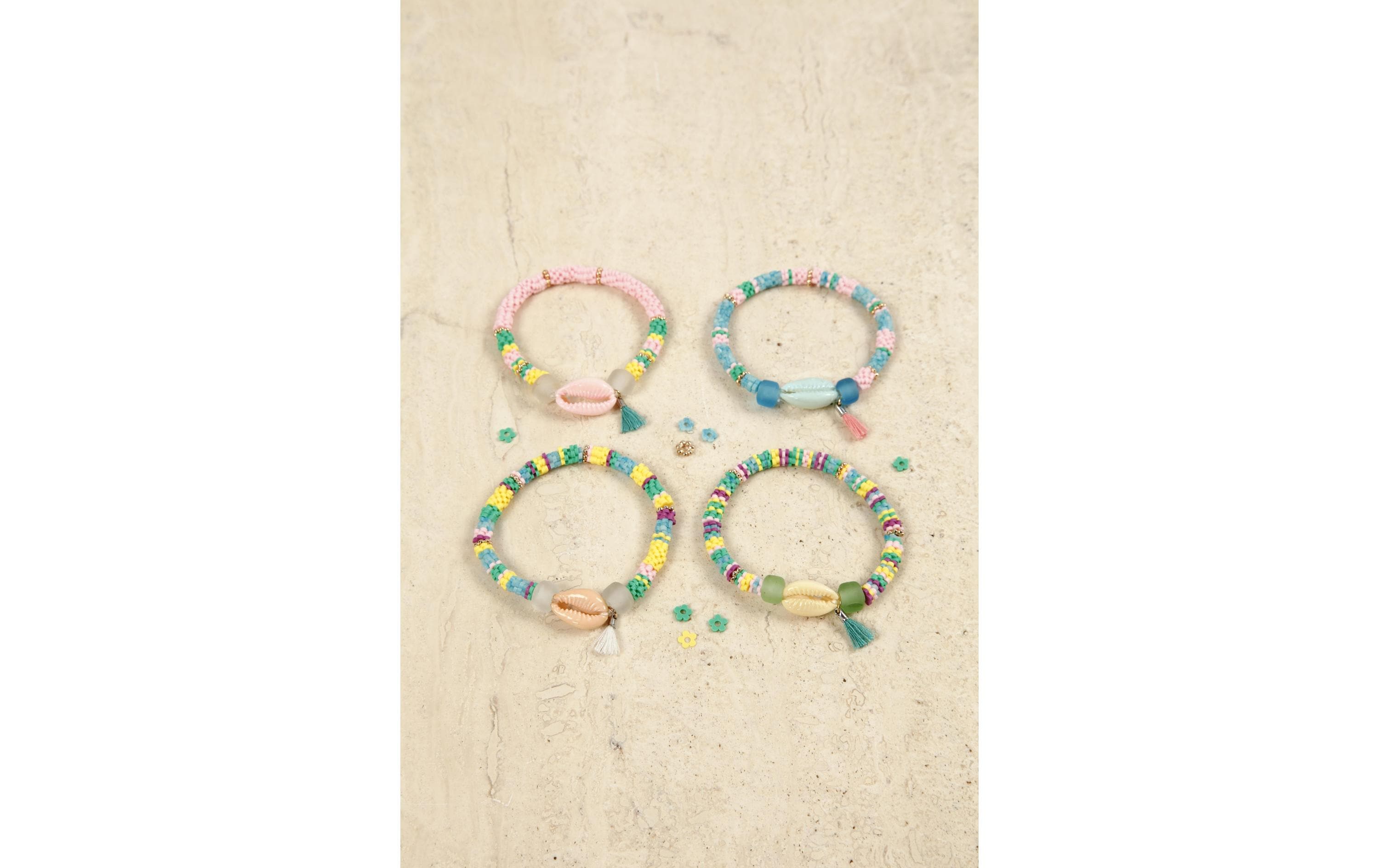 Creativ Company Perlen Muscheln, 20 mm, bunt, 6 Stk.