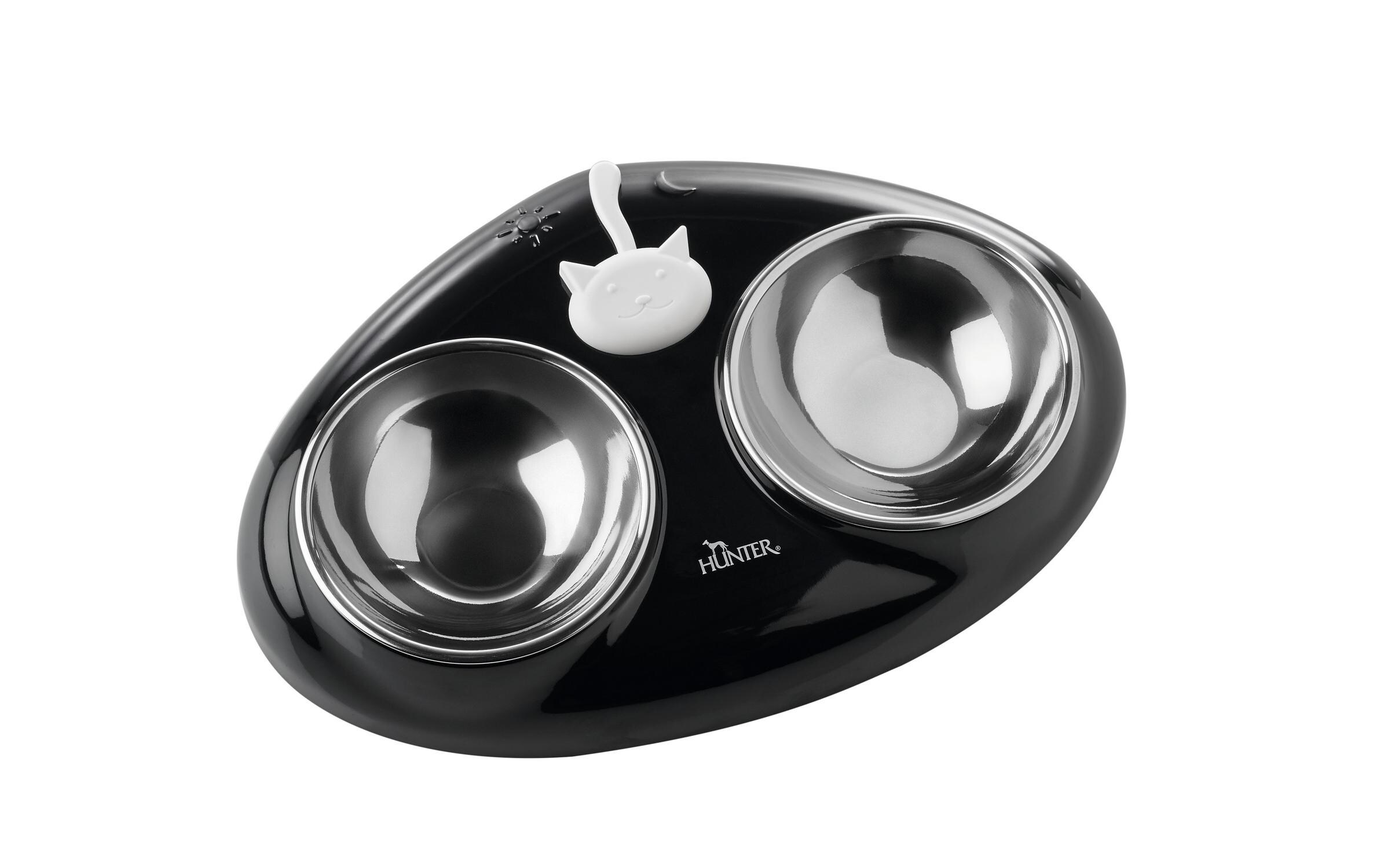 Hunter Melamin-Futterbar Moulins, 2 x 150 ml, Schwarz