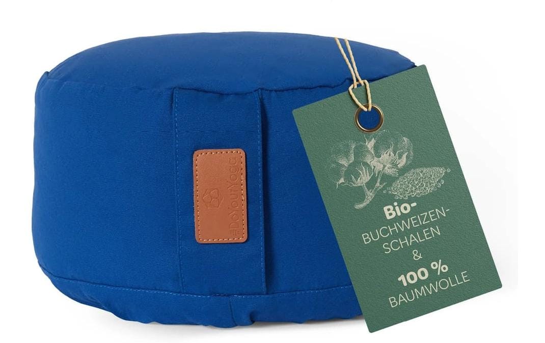 DoYourYoga Yoga-Kissen Vishnu Buchweizenschalen, Dunkelblau